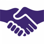 purple handshake icon 2