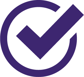 purple tick icon